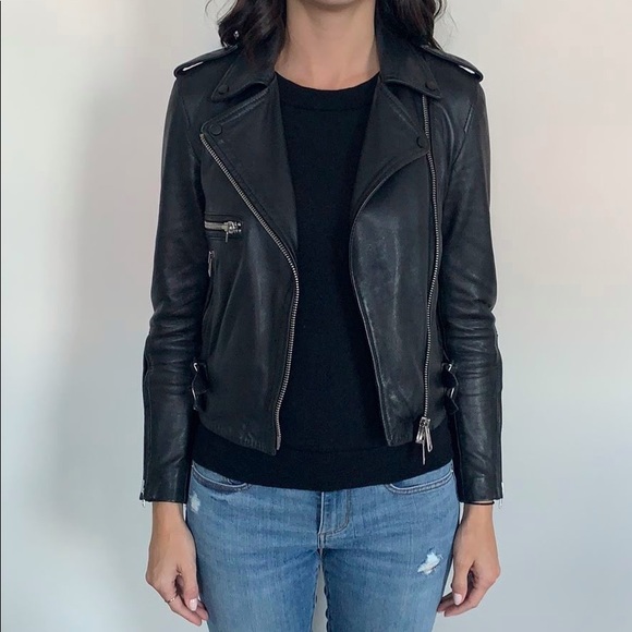 All Saints Jackets & Blazers - All Saints Black Higgins Biker Jacket